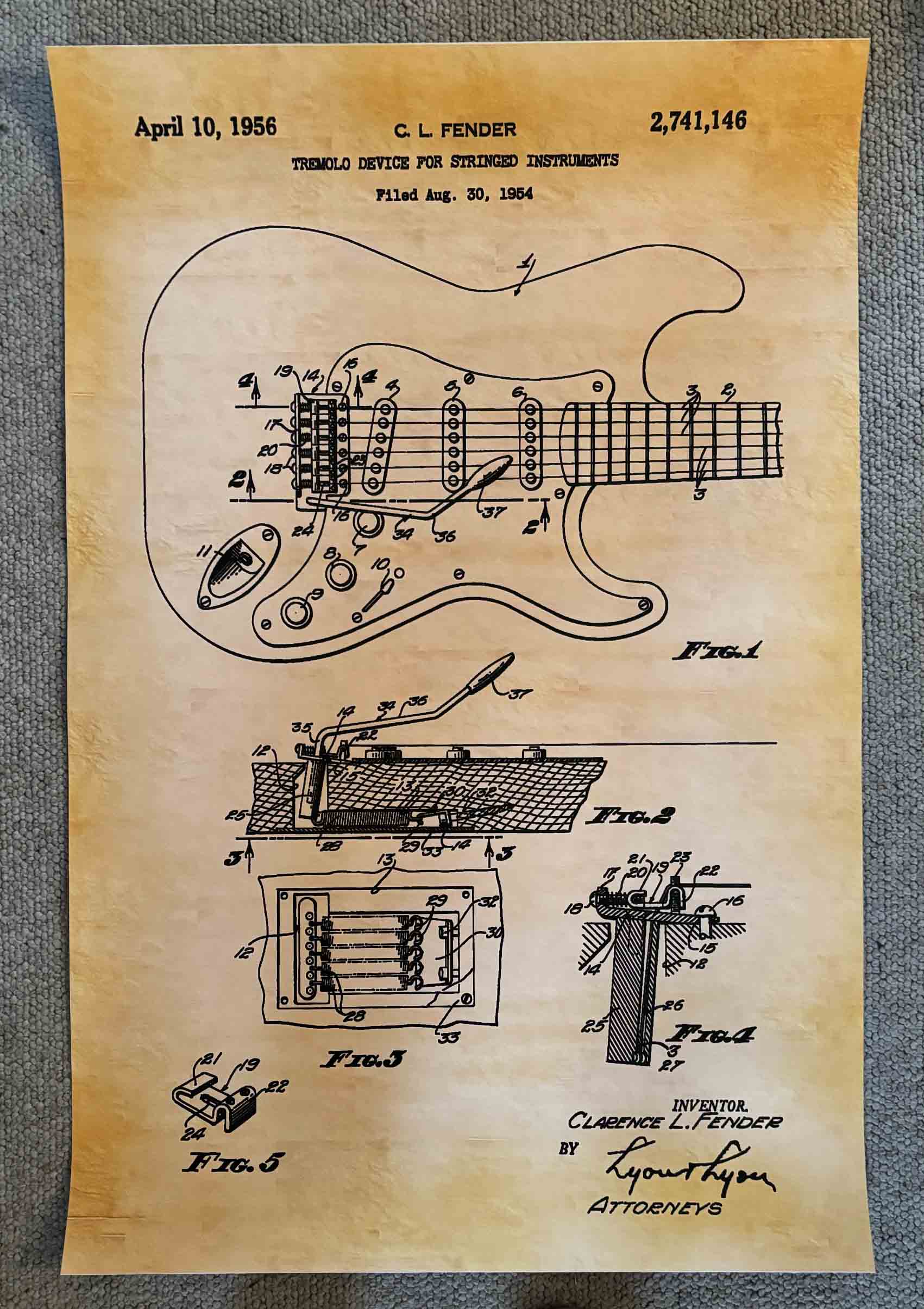 Fender Stratocaster Patent 1956
