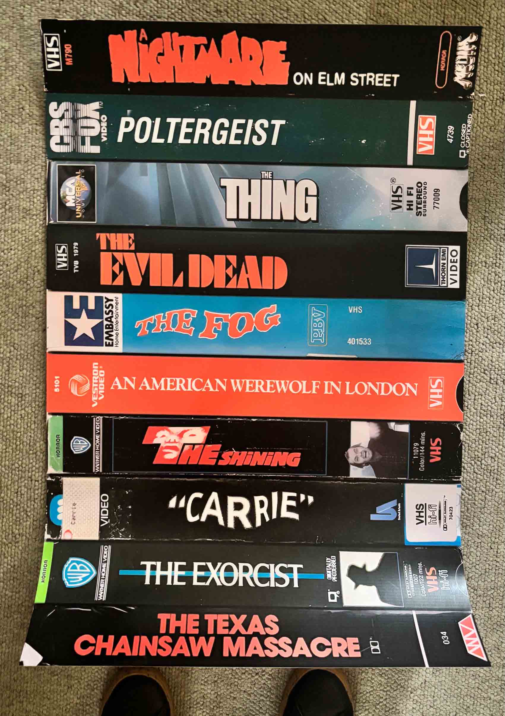 Classic Horror VHS Tapes